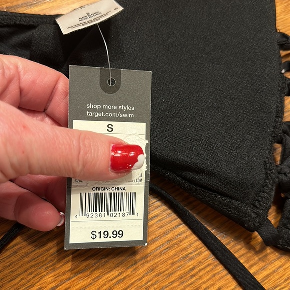 Black Mosso Halter style, Strappy bikini top with front corset cleavage … - Picture 8 of 8